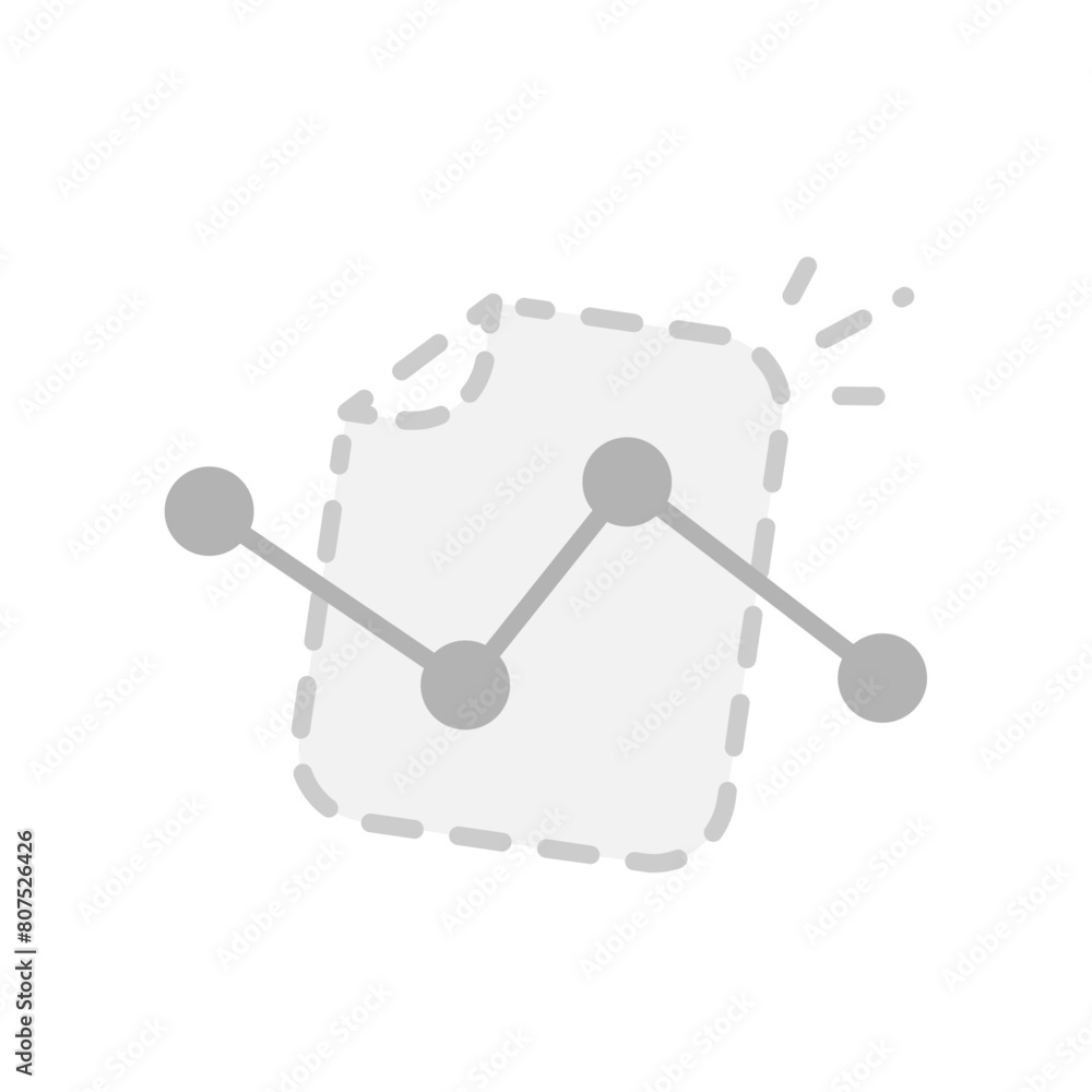 Poster statistics, not available. there is no data to display concept illustration flat design. simple mode