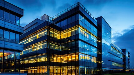 Fototapeta premium Workplace modern offices building. copy space for text.