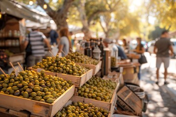 marketplace filled with selling olive