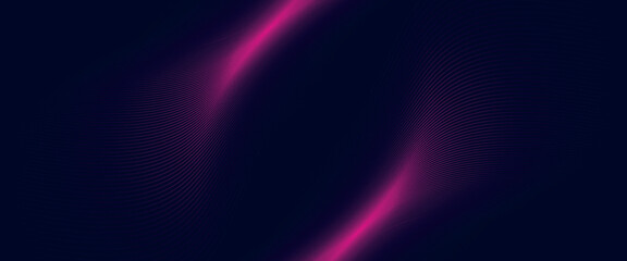 Dark abstract background with glowing circles. Swirl circular lines element. Shiny lines. Futuristic technology concept