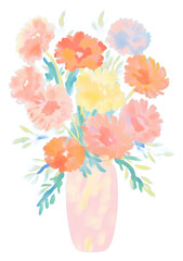 PNG Bouquet painting art flower.