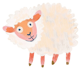 PNG Cute sheep illustration livestock applique pattern.