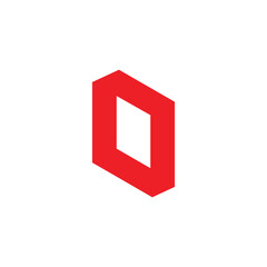 letter 3d squares frame simple logo vector
