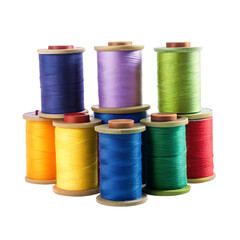 Colored threads for sewing in abundance