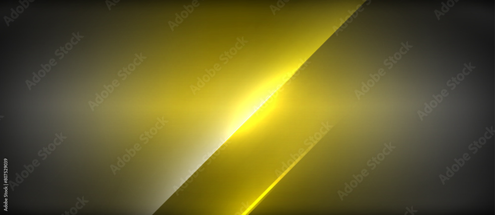 Poster an amber light is casting a glow onto a black rectangle, creating a striking pattern with a hint of 