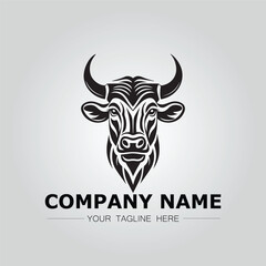Fototapeta premium Bull Head symbol logo company vector image on the white background 