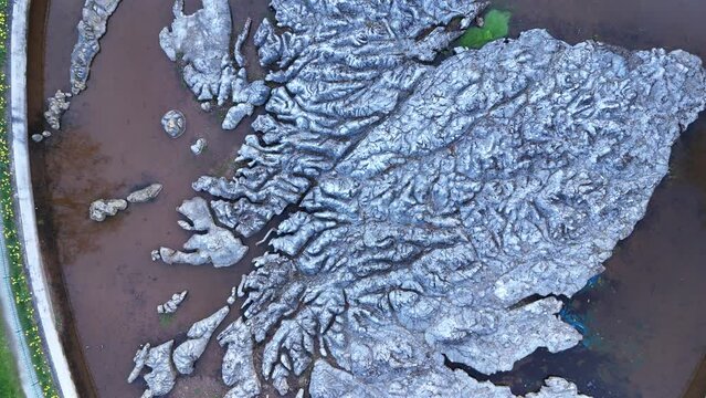 Rocky Map of Scotland Aerial View