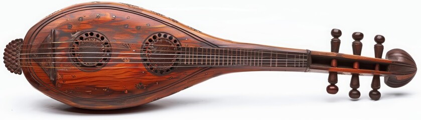 A small musical instrument, a source of melodious harmony, presented on a model isolated white background