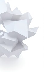 Blank and white abstract shape background.