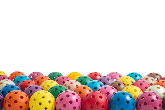 Clorfull group of Pickleballs- PNG file