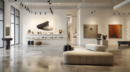 Gallery-inspired Living Space