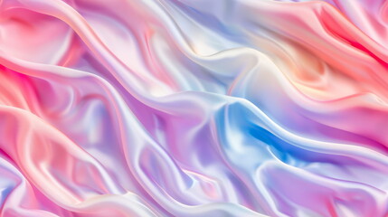 Obraz premium Seamless pattern. Flowing satin fabric in soft pastel colors, perfect for fashion and textile backgrounds.