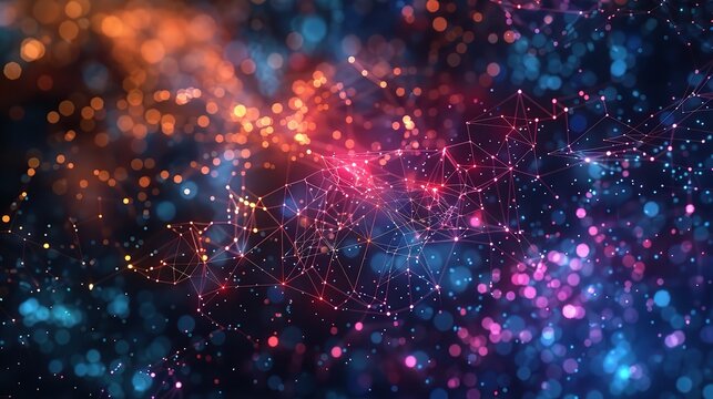 An abstract background representing the pervasive influence of artificial intelligence across various industries and sectors