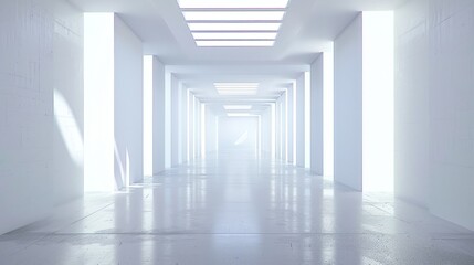 White walls in the room space background