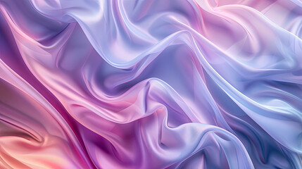 Obraz premium Flowing piece of fabric with a mix of pink, purple, and blue colors