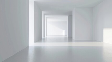 White walls in the room space background
