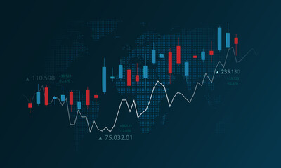 financial chart graph stock investment concept high technology communication network background image