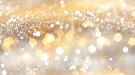 Seamless pattern. Abstract golden bokeh lights, perfect for backgrounds and holiday graphics.
