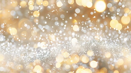 Seamless pattern. Abstract golden bokeh lights, perfect for backgrounds and holiday graphics.