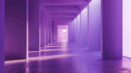 Purple walls in the room space background