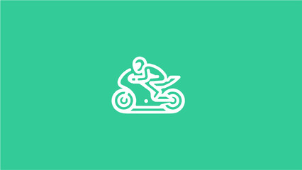Logo Motorcycle transportation modern simpel design