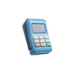 Colorful payment terminal 3D icon vector illustration