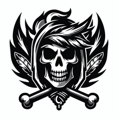 skull mascot logo icon Design