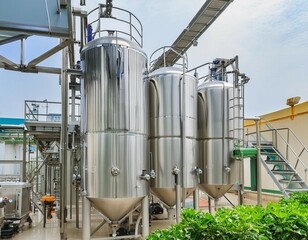 Industrial silos for chemical production by stainless steel