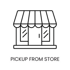 Pickup From Store line vector icon with editable stroke © GrandDesign