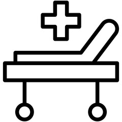 Fototapeta premium stretcher line icon