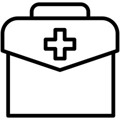 Obraz premium medical kit line icon