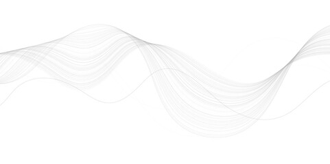 Modern Vector Background with Black Wavy Lines.