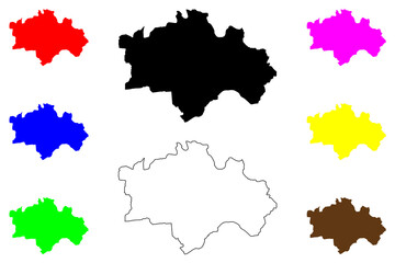 Obraz premium Chiayi City (Administrative divisions of Taiwan, Republic of China, ROC, Provincial cities) map vector illustration, scribble sketch Chiayi map..