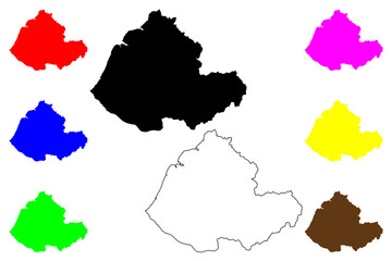 Miaoli County (Administrative divisions of Taiwan, Republic of China, ROC, Counties) map vector illustration, scribble sketch Miaoli map..