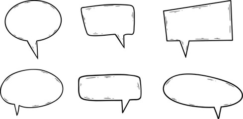 Set of speech bubbles. Place for phrase or quote.