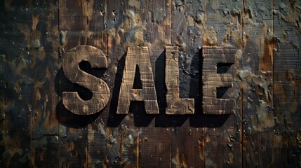 Wooden Shou Sugi Ban Sale concept art poster.