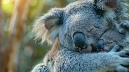 Naklejka premium Greeting Card and Banner Design for Social Media or Educational Purpose of World Wild Koala Day Background