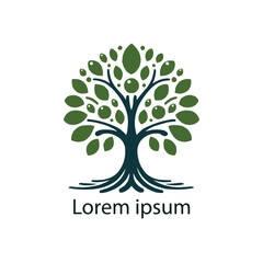 Fototapeta premium Vector silhouette of a tree