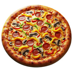 Pizza isolated on transparent background