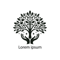 Obraz premium Vector silhouette of a tree