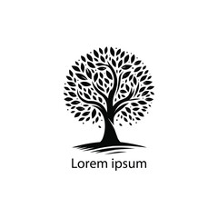 Obraz premium Vector silhouette of a tree