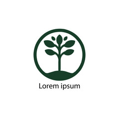 Vector silhouette of a tree