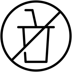 no drink line icon