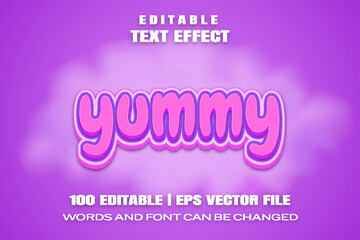 Text effects yummy