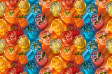 summer cocktails and patterns
 Generative Al
