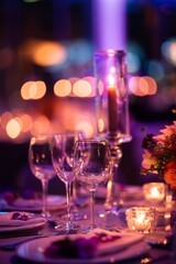 Elegant Corporate Gala with Ambient Festival Vibes.