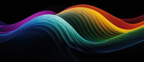 abstract colorful wavy line background illustration. colorful wavy line backdrop. suitable for banner, poster and social media post.