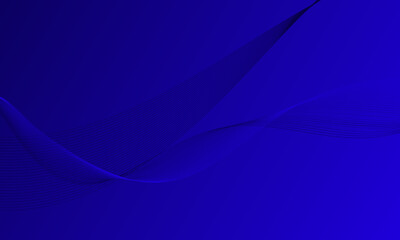 blue lines wave curves with smooth gradient abstract background