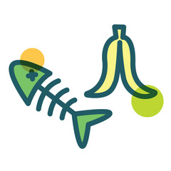 Biodegradeable - Green icon set with symbols of ecological cities, eco-technology, renewable energy, sustainable development, climate change, and global warming