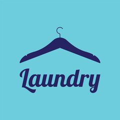 Laundry Logo, flat design vector illustration